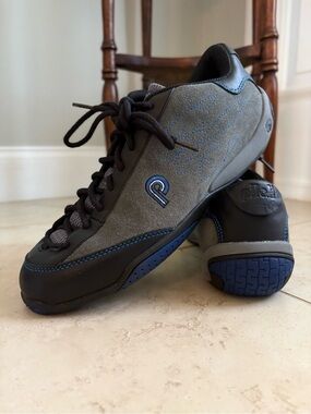PILOTI Thirty Two Men's Leather Driving Shoe Sneaker | Grey Black Royal | 9.5